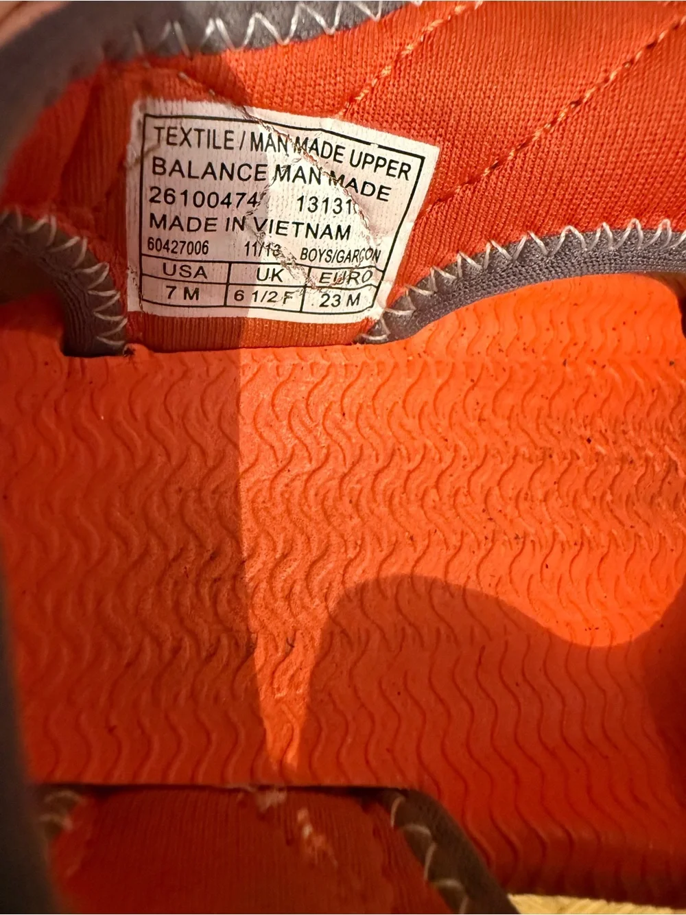 Clarks Doodles Boys Orange Grey Water Sandals Size 7M Toddler Dual Strap